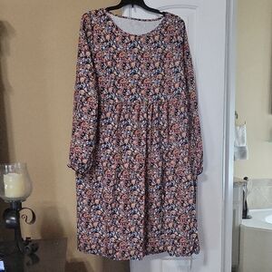 Chic Floral Long Sleeve Dress
